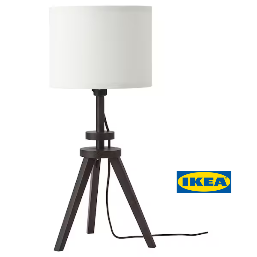 Настільна лампа IKEA LAUTERS Біло-чорна 004.049.06