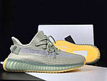 Чоловічі кросівки Yeezy Boost 350 сіточка літні молодіжні оливкові, фото 5