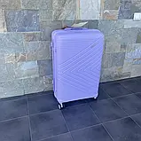 Валіза дорожня з поліпропілену L велика Bloom PP-SC-017 ФІОЛЕТОВА, фото 2