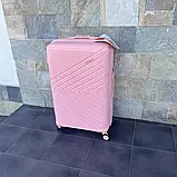 Валіза дорожня з поліпропілену L велика Bloom PP-SC-007 ПЕРСИКОВА, фото 3