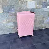 Валіза дорожня з поліпропілену L велика Bloom PP-SC-007 ПЕРСИКОВА, фото 2