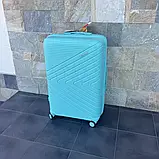 Валіза дорожня з поліпропілену L велика Bloom PP-SC-031 МЯТНА, фото 3