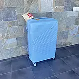 Валіза дорожня з поліпропілену L велика Bloom PP-SC-016 ГОЛУБА, фото 3