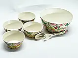 Салатники бамбукові, еко волокно Lasena HH2525SET7 (15 см салатники 5шт, 25 см 1 салатник), фото 3