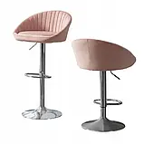 Стілець барний JS Stillo крісло барне поворотне з підніжкою для дому кафе ресторану барної стійки W_2263, фото 4