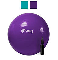 М'яч гімнастичний WCG 65 Anti-Burst 300кг + насос фітбол для фітнесу W_2304