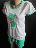 Молодіжні піжами футболка з шортами., фото 3