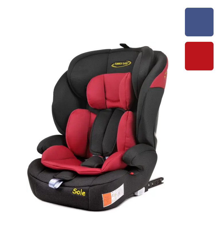 Крісло автомобільне дитяче Summer Baby SOLE ISOFIX 9-36 кг автокрісло для дітей W_2283 Червоний