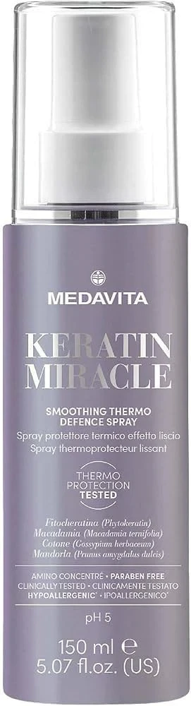 Розгладжуючий термальний протектор Medavita KERATIN MIRACLE Smoothing Thermo Defence Spray