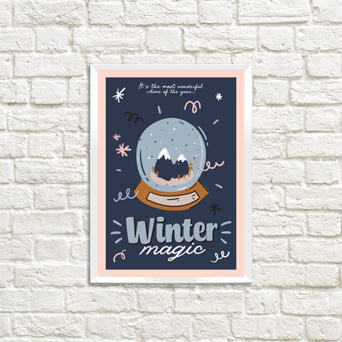 Постер у рамці a4 Winter magic