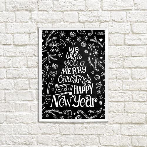 Постер у рамці а4 Merry Christmas