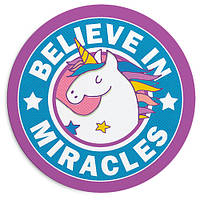Круглий килимок для мишки Believe in miracles