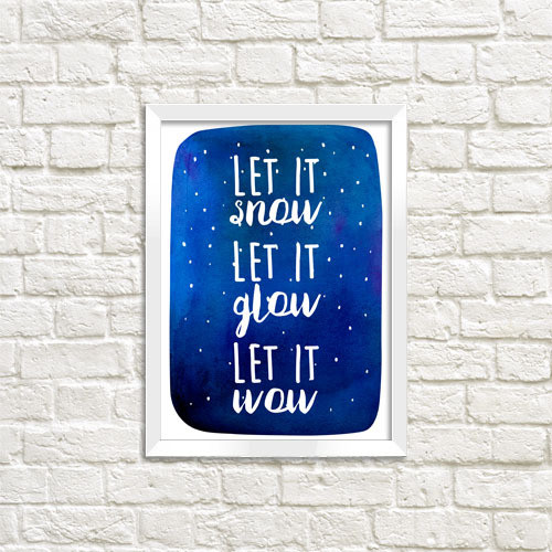 Постер у рамці а3 Let it snow