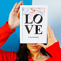 Постер у рамці A3 Love is all we need