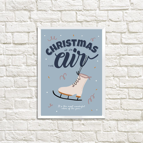 Постер у рамці а5 Christmas is in the air