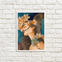 Постер у рамці A5 Floral woman