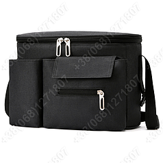 Сумка для коляски універсальна, органайзер для мами на коляску BabyBag S-2 Чорна