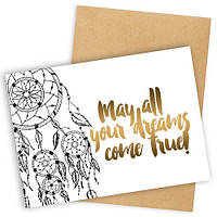 Лист з конвертом May all your dreams com true!