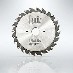 Підрізна пила двокорпусна 120х20 z12+12 Leniv, підрізка ламінованого ДСП МДФ ЛДСП ОСП без сколів