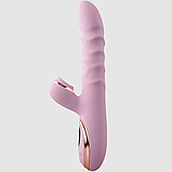 Вібратор із вакуумом і дисплеєм, Вагінально кліторальний стимулятор із підігрівом, Вібратор із відростком, Інтимні, фото 2