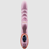 Вібратор із вакуумом і дисплеєм, Вагінально кліторальний стимулятор із підігрівом, Вібратор із відростком, Інтимні, фото 3