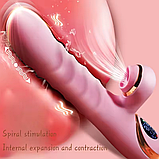 Вібратор із вакуумом і дисплеєм, Вагінально кліторальний стимулятор із підігрівом, Вібратор із відростком, Інтимні, фото 9