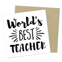 Маленька листівка World best teacher