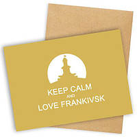 Лист з конвертом Keep calm and love Frankivsk