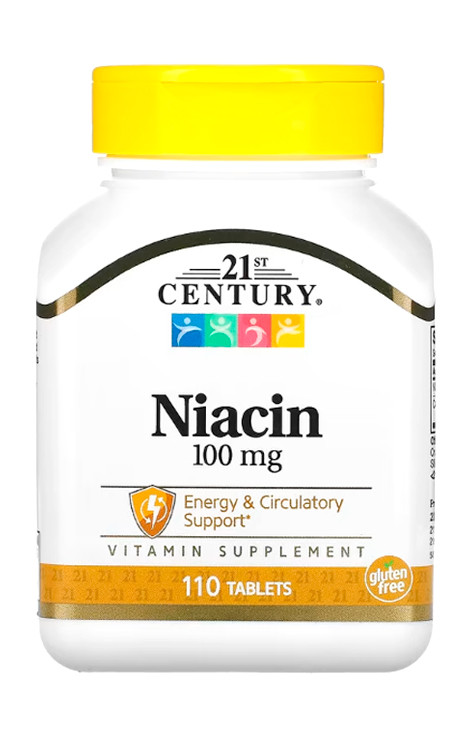 Вітамін В3 Ніацин 21st Century Niacin 100 мг 110 таб США