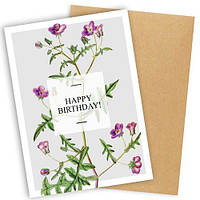 Лист з конвертом Happy birthday