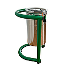 Урна попільниця з нержавіючої сталі на підставці на 42л вулична, фото 3