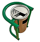 Урна попільниця з нержавіючої сталі на підставці на 42л вулична, фото 6