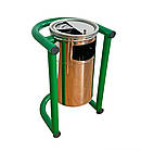 Урна попільниця з нержавіючої сталі на підставці на 42л вулична, фото 7