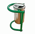 Урна попільниця з нержавіючої сталі на підставці на 42л вулична, фото 8