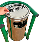 Урна попільниця з нержавіючої сталі на підставці на 42л вулична, фото 9