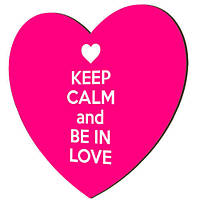 Магніт-серце дерев'яний Keep calm and be in love