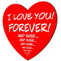 Магніт-серце дерев'яний I love you! Forever! And ever...