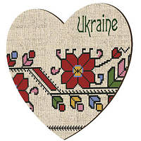Магніт-серце дерев'яний