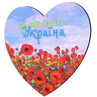 Магніт-серце дерев'яний