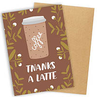 Лист з конвертом Thanks a latte
