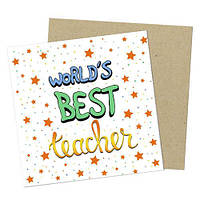 Маленька листівка World's best teacher