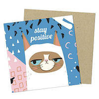 Маленька листівка Stay positive