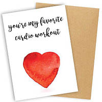 Лист з конвертом You're my favourite cardio workout