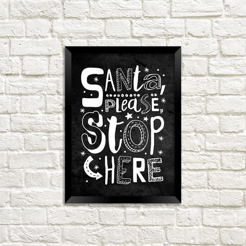Постер у рамці а5 Santa, please, stop here