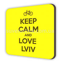 Магніт сувенірний Keep зalm and love Lviv