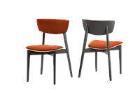 Стілець кухонний дерев'яний обідній Орто зі спинкою стільці на кухню для кафе стільчик стільчики із дерева з м`яким сидінням