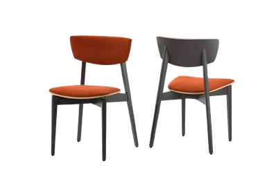 Стілець кухонний дерев'яний обідній Орто зі спинкою стільці на кухню для кафе стільчик стільчики із дерева з м`яким сидінням