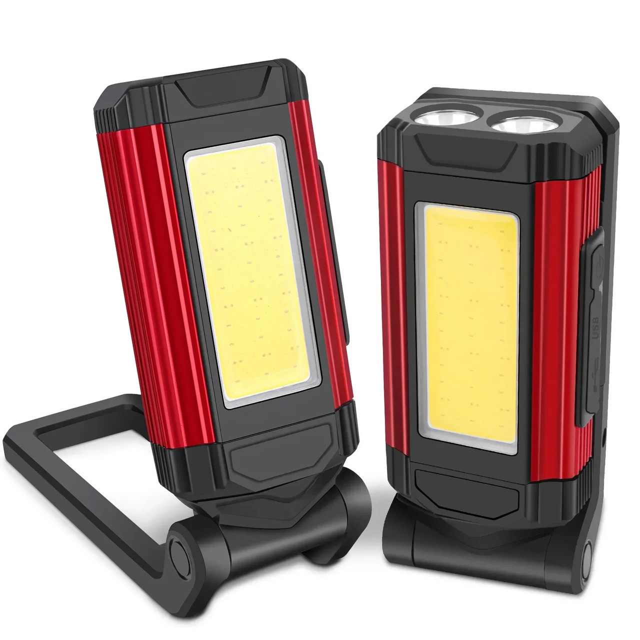 Ліхтар-прожектор акумуляторний KXK-011A з функцією PowerBank та магнітом 2200mAh Red (7_00673)
