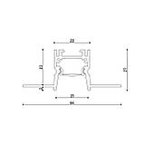 Роздільний профіль світлотіньового шва LP01 (чор) 2 м.п, фото 3