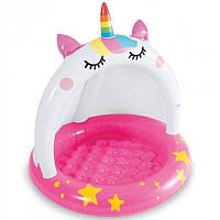 Басейн дитячий Intex 58438, Єдиноріг, об'єм 45 л, 102-102 см.